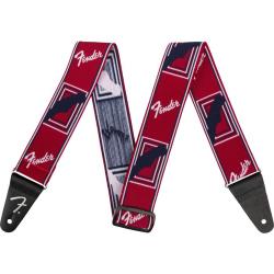 Tracolla Modello  Fender chitarra e basso (Rosso)
