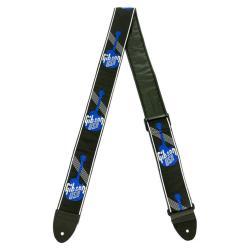 Tracolla modello Gibson chitarra e basso (Blu)