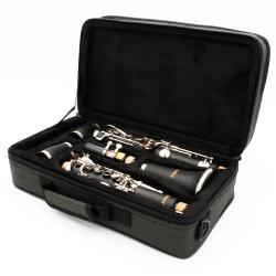 MAYBACH Clarinetto Sib 17 Chiavi Nichelate e cuscinetti "Made in Italy" (Custodia Soft-Line)